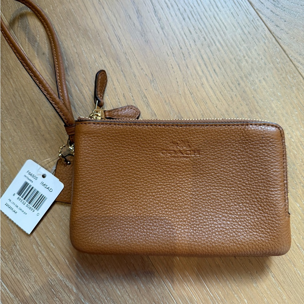 Coach Double Zipper Wristlet - NWT